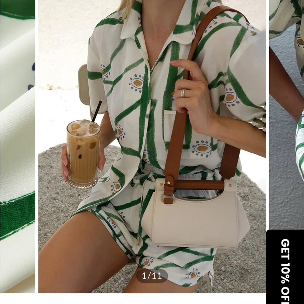 Print Drawstring Short Set - Picture 2 of 5